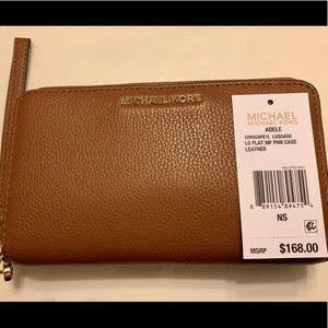 Michael Kors Adele PHN case double zip tech wallet